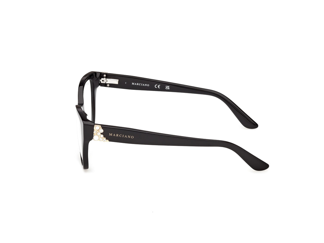 Lunettes de vue guess by marciano gm50063 001 negro cat eye femenino taille 53mm - Vue détaillée