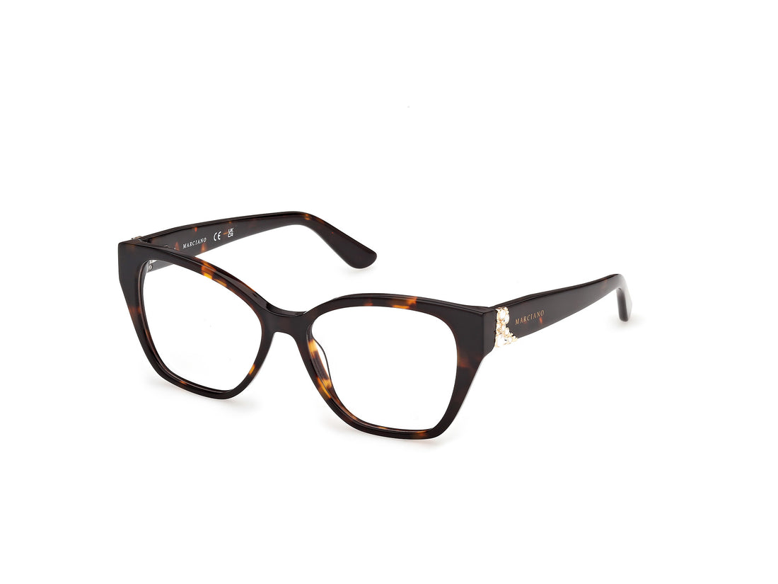 Brillen guess by marciano gm50063 052 havana cat eye femenino größe 53mm - Hauptansicht