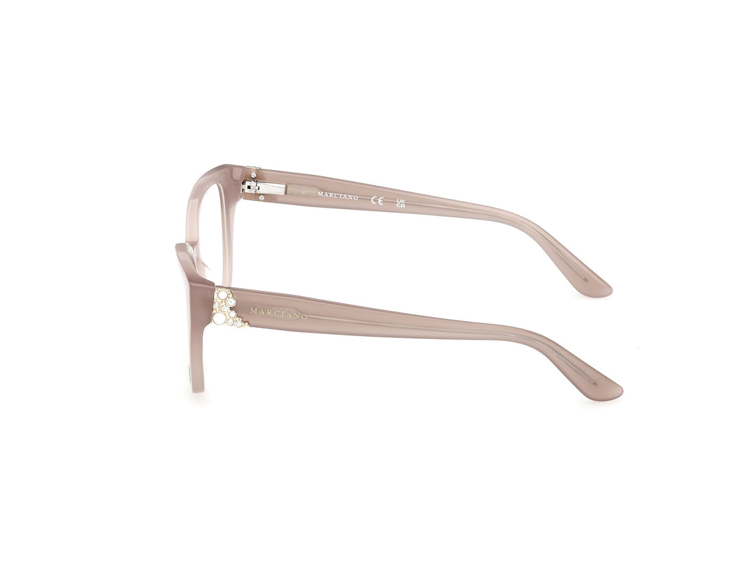 Lunettes de vue guess by marciano gm50063 059 beige cat eye femenino taille 53mm - Vue détaillée