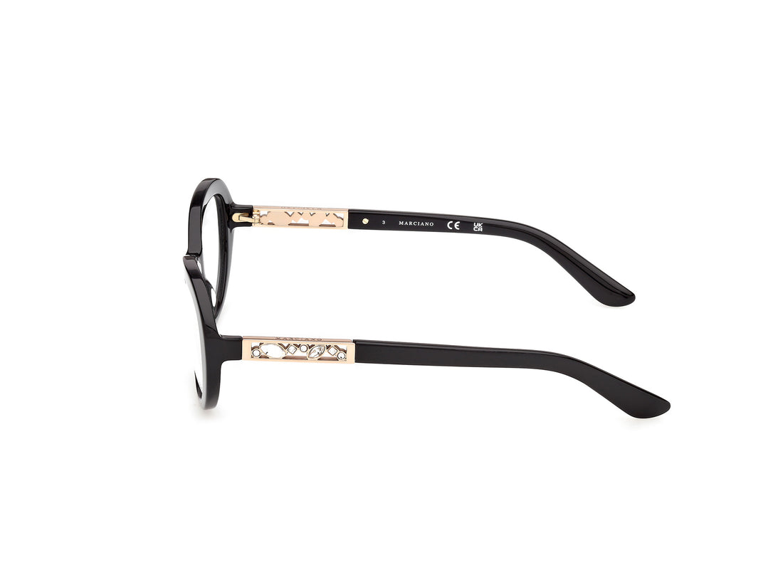 Lunettes de vue guess by marciano gm50065 001 negro oval femenino taille 55mm - Vue détaillée