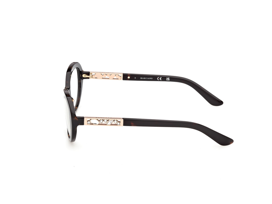 Lunettes de vue guess by marciano gm50065 052 havana oval femenino taille 55mm - Vue détaillée