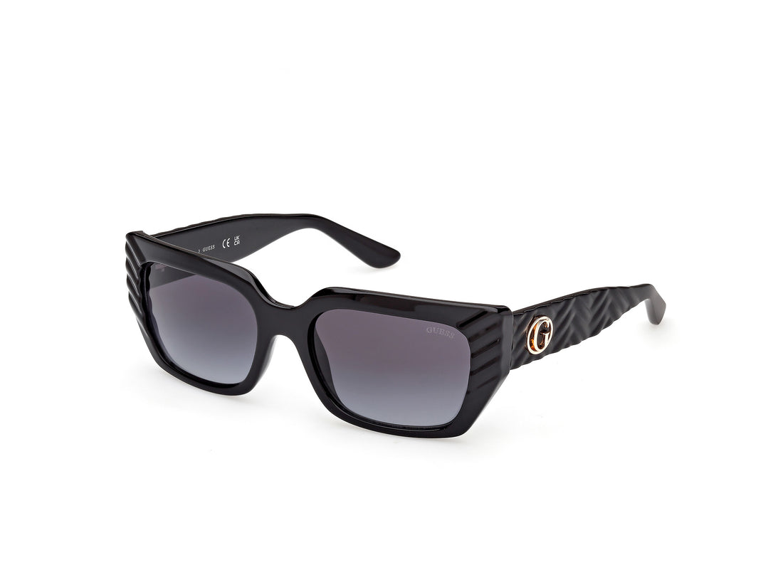 Sunglasses guess gu00254 01b negro rectangular femenino size 55mm - Main view