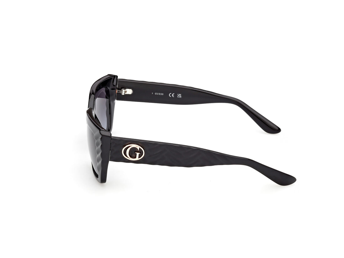 Sunglasses guess gu00254 01b negro rectangular femenino size 55mm - Detailed view