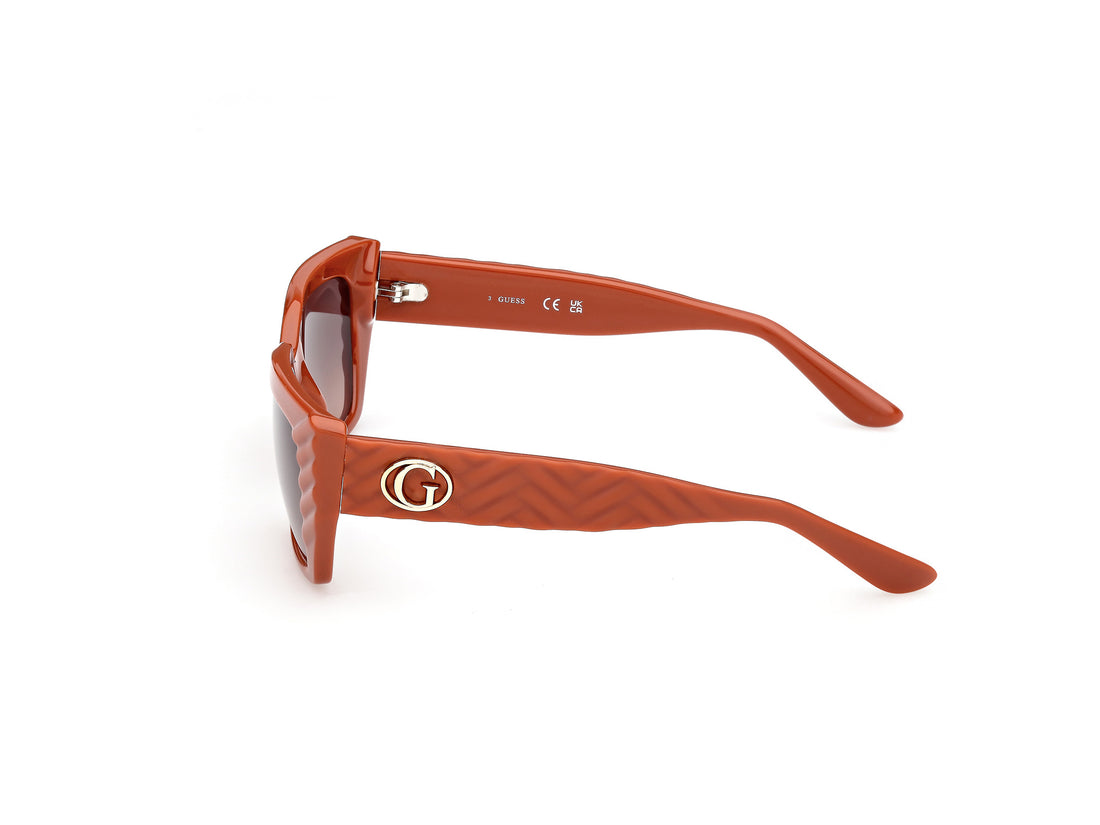 Sunglasses guess gu00254 44f naranja rectangular femenino size 55mm - Detailed view