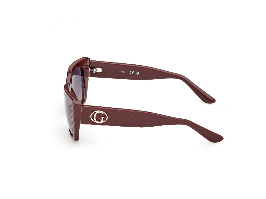 Sunglasses guess gu00254 69z burdeos rectangular femenino size 55mm - Detailed view