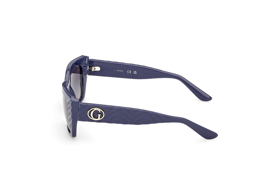 Sunglasses guess gu00254 90b azul rectangular femenino size 55mm - Detailed view