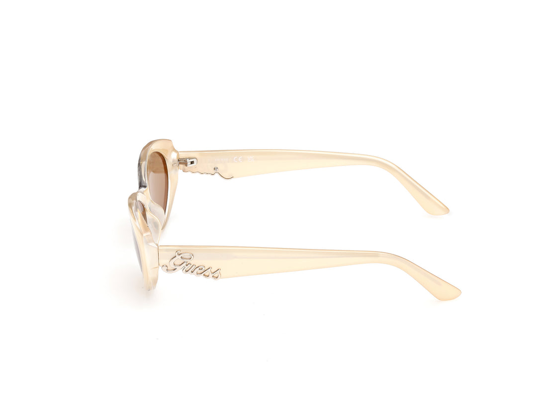 Óculos de sol guess gu00307 41e amarillo oval femenino tamanho 56mm - Vista de detalhe
