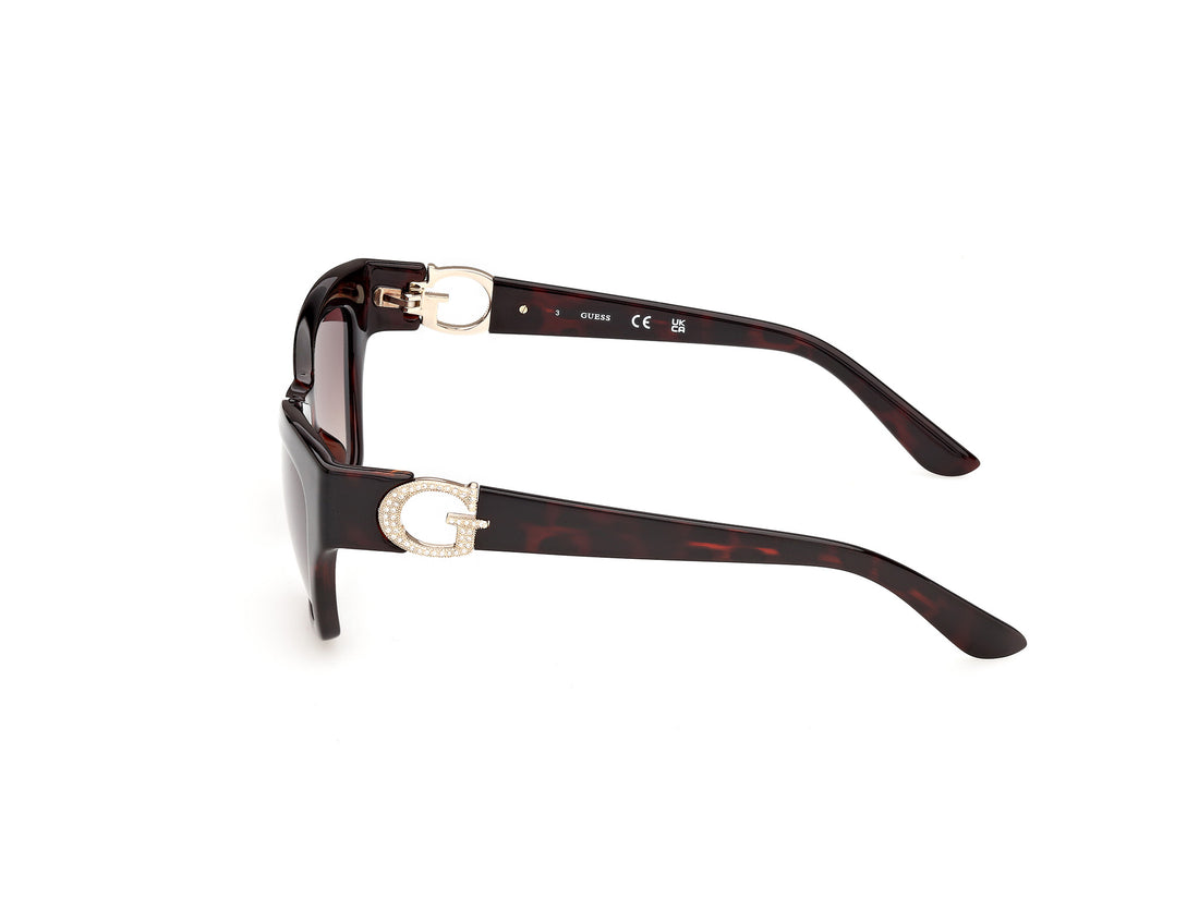 Solbriller guess gu00360 52f havana square femenino størrelse 55mm - Detaljeret visning