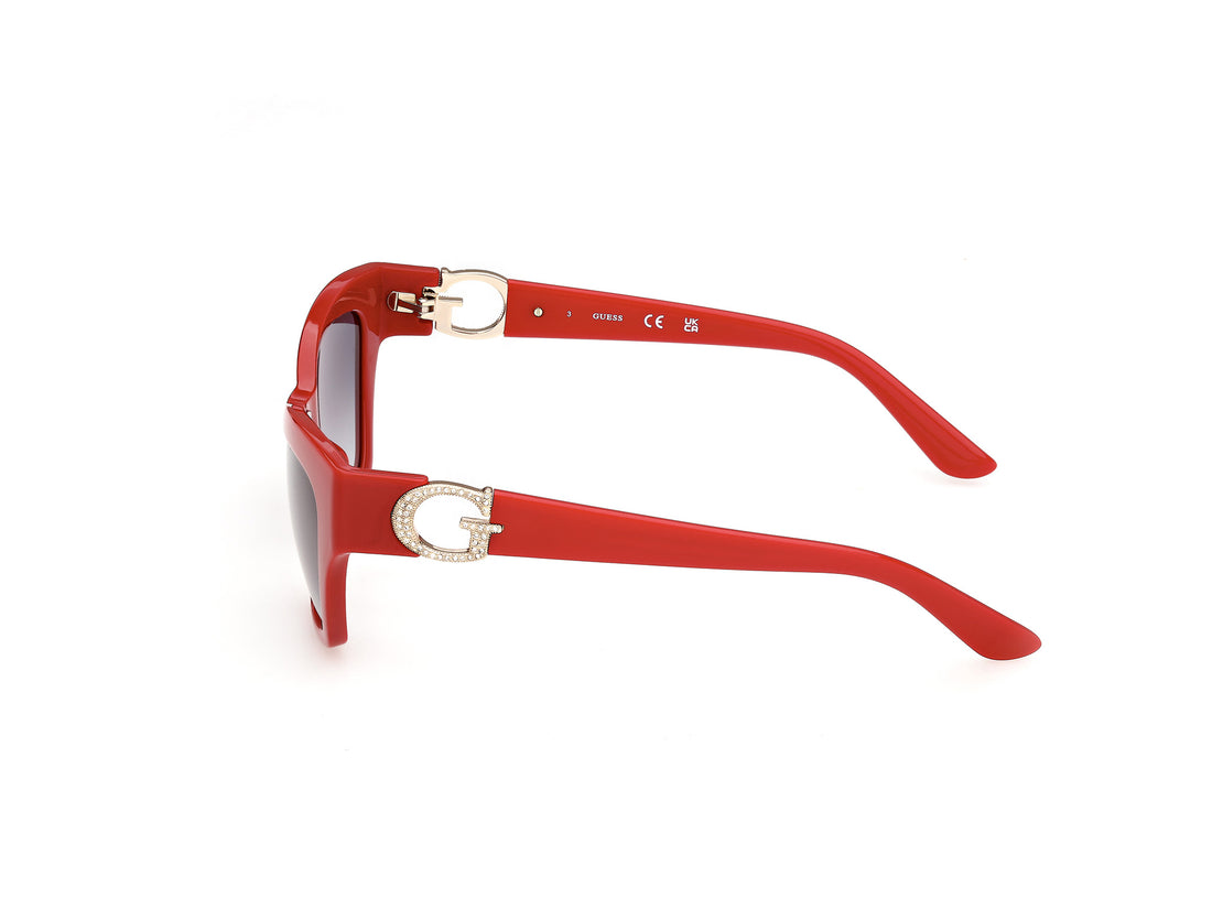 Solbriller guess gu00360 66b rojo square femenino størrelse 55mm - Detaljeret visning