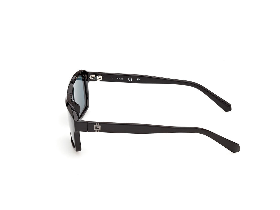 Solbriller guess gu00365 01v negro rectangular masculino størrelse 55mm - Detaljeret visning