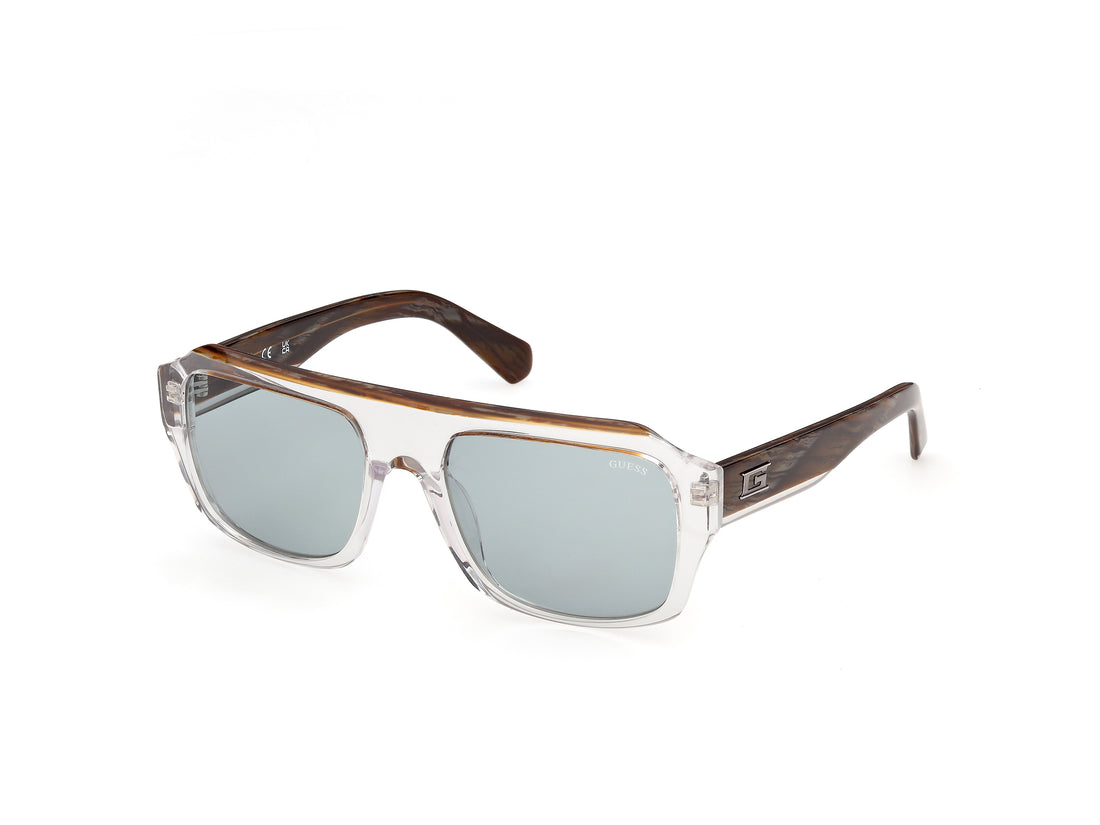 Solbriller guess gu00367 26n transparente square masculino størrelse 56mm - Hovedvisning