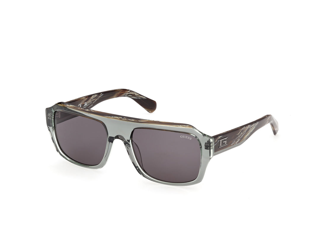 Solbriller guess gu00367 96a verde square masculino størrelse 56mm - Hovedvisning