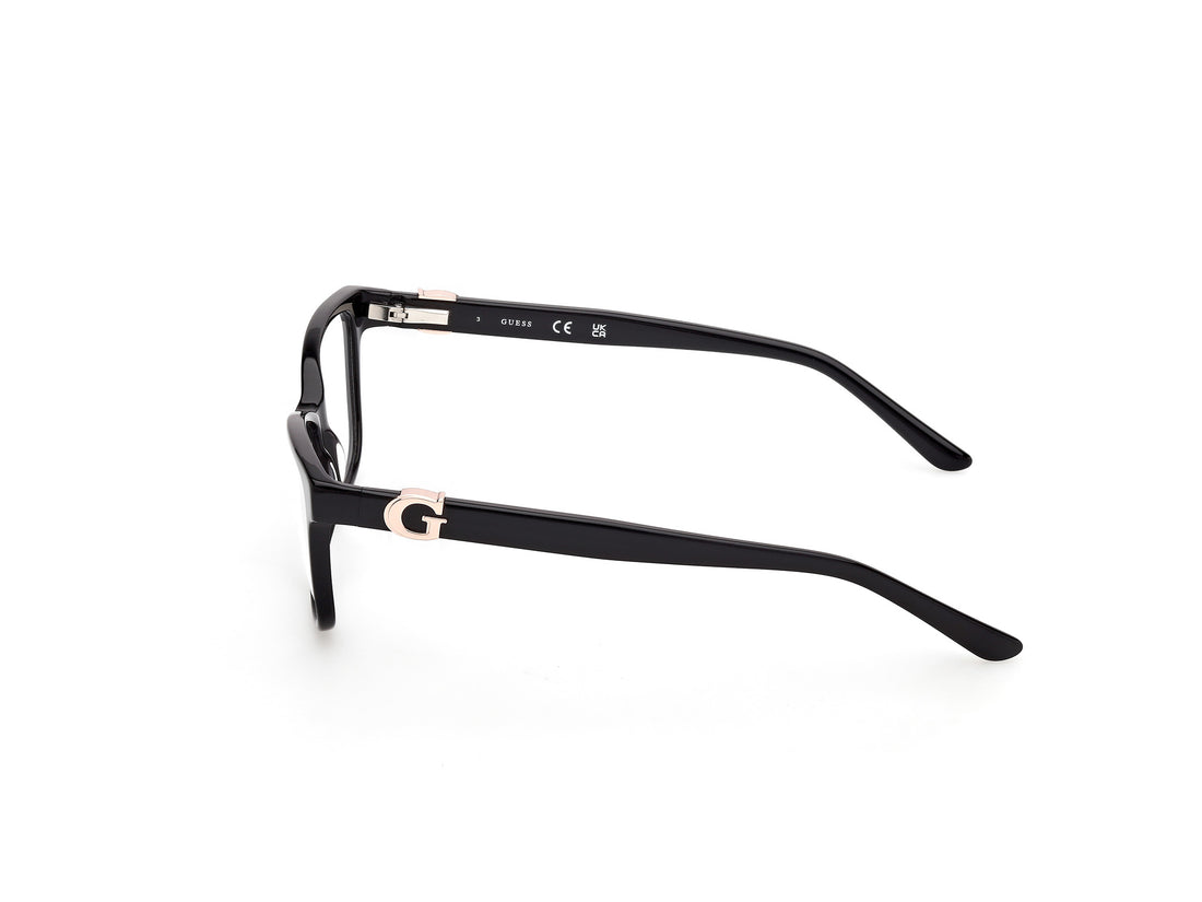 Prescription glasses guess gu50227 001 negro rectangular femenino size 54mm - Detailed view