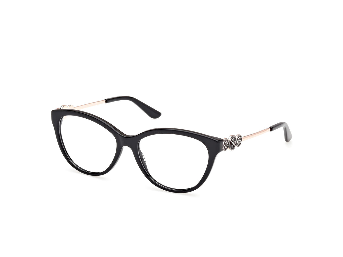Óculos graduados guess gu50230 001 negro cat eye femenino tamanho 55mm - Vista principal