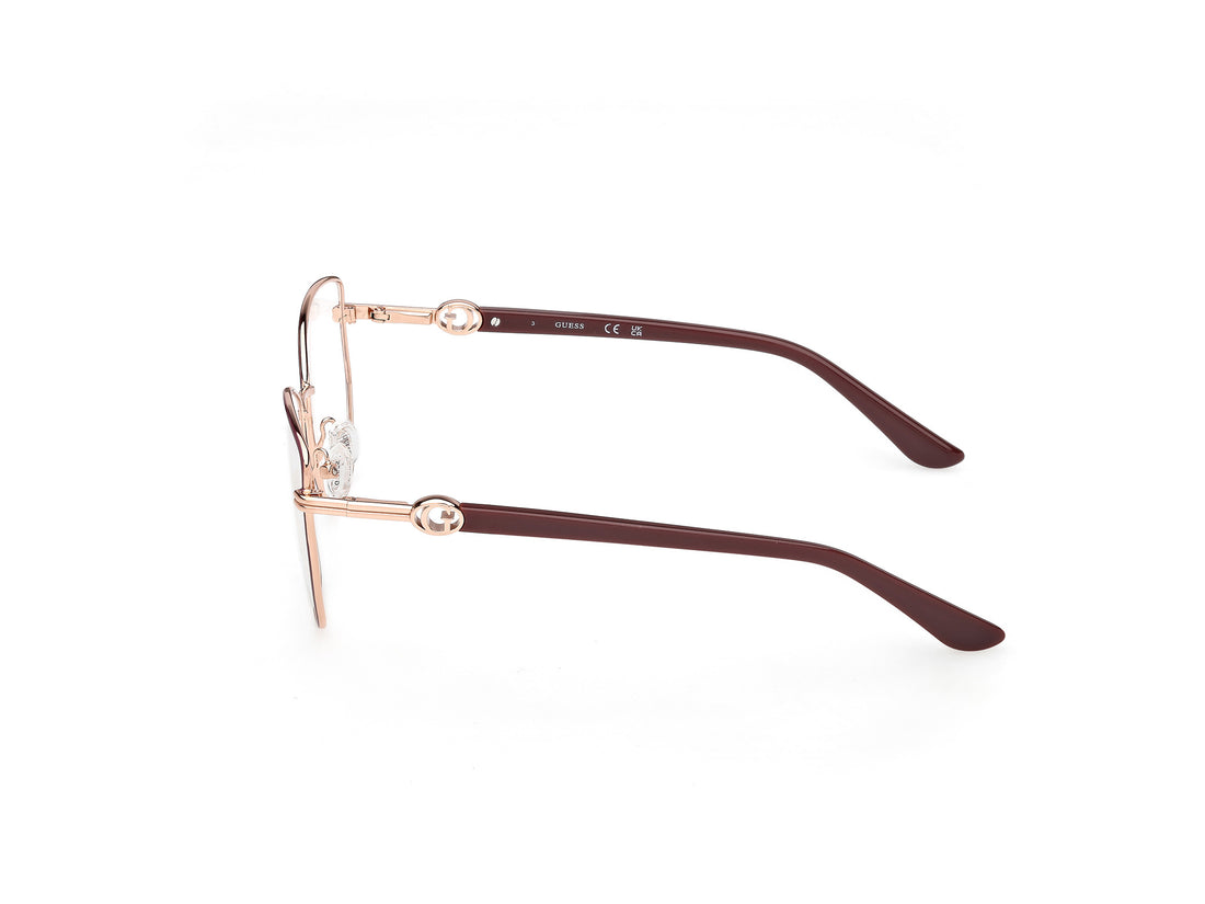 Lunettes de vue guess gu50312 069 burdeos geometric femenino taille 52mm - Vue détaillée