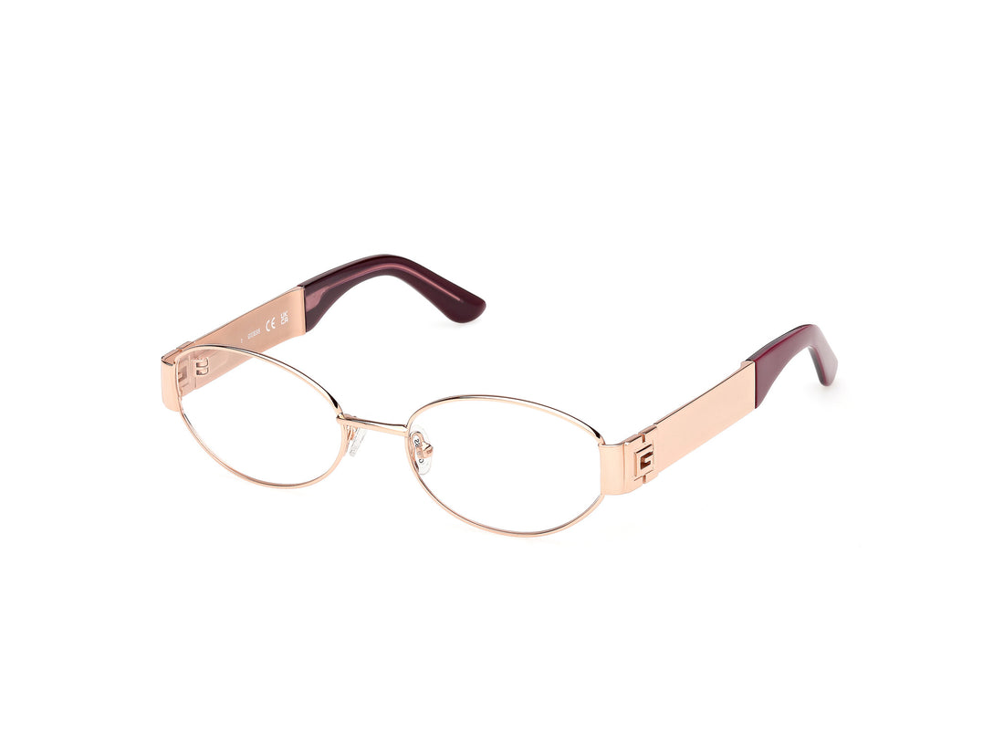 Lunettes de vue guess gu50314 028 dorado oval femenino taille 52mm - Vue principale