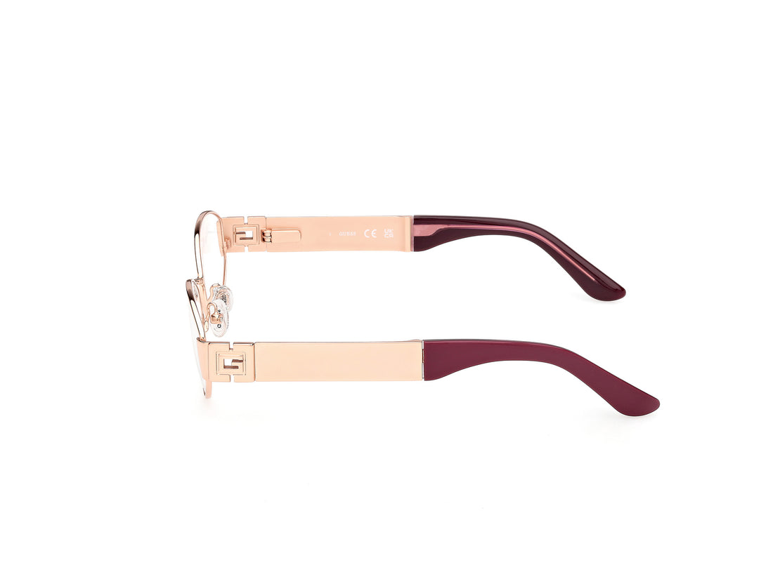 Lunettes de vue guess gu50314 028 dorado oval femenino taille 52mm - Vue détaillée