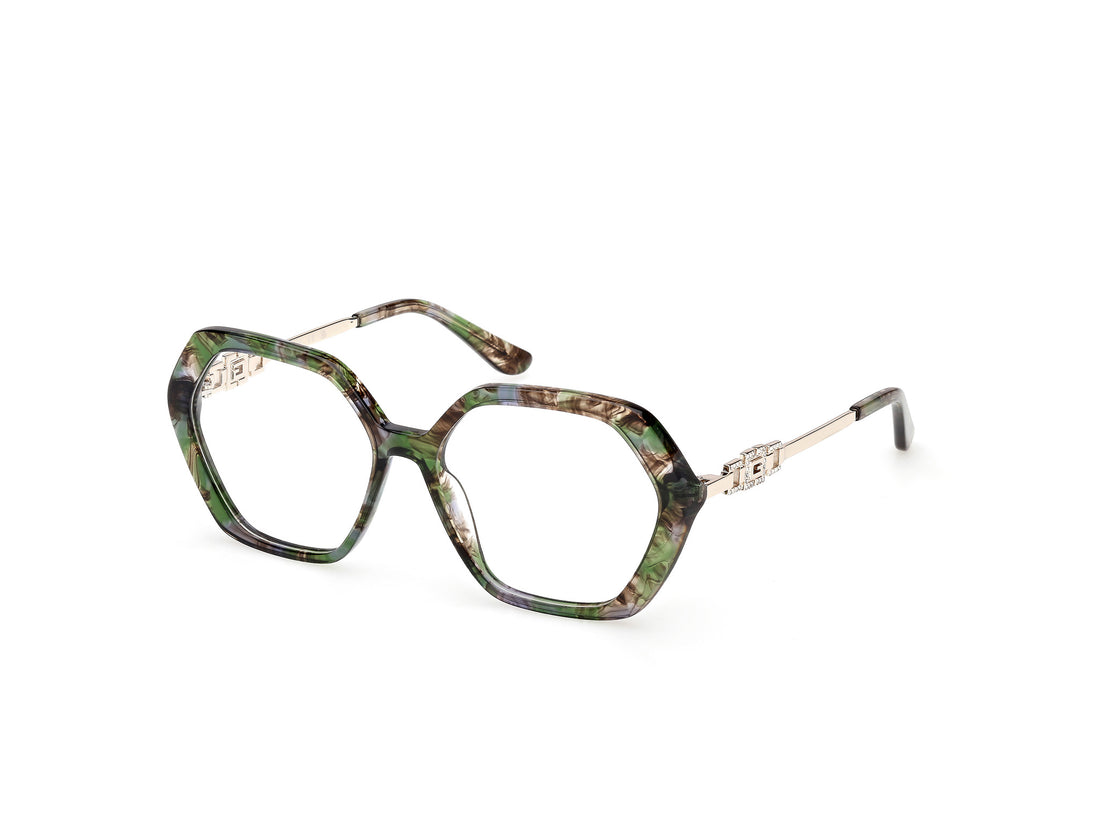 Lunettes de vue guess gu50317 098 verde geometric femenino taille 54mm - Vue principale