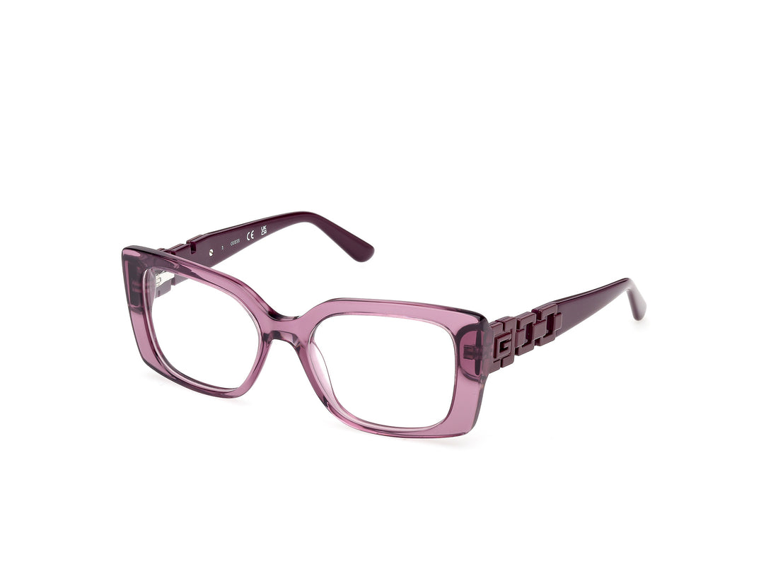 Lunettes de vue guess gu50322 081 violeta rectangular femenino taille 51mm - Vue principale