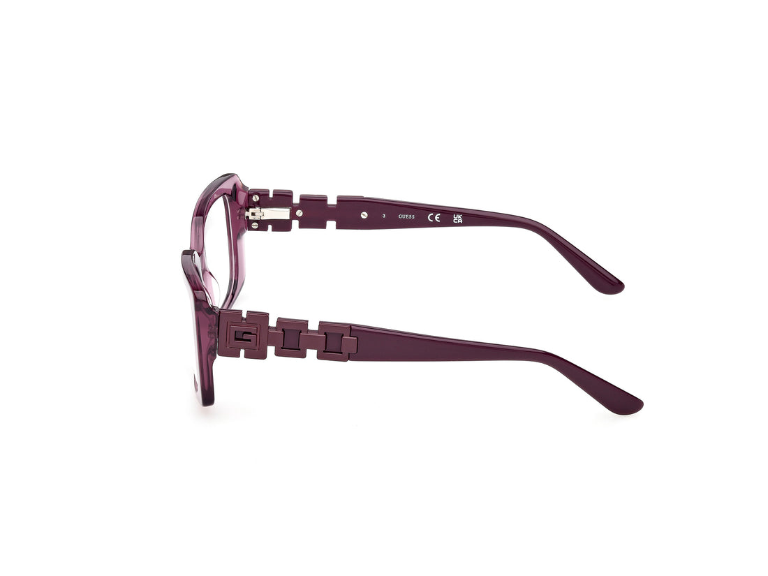 Lunettes de vue guess gu50322 081 violeta rectangular femenino taille 51mm - Vue détaillée