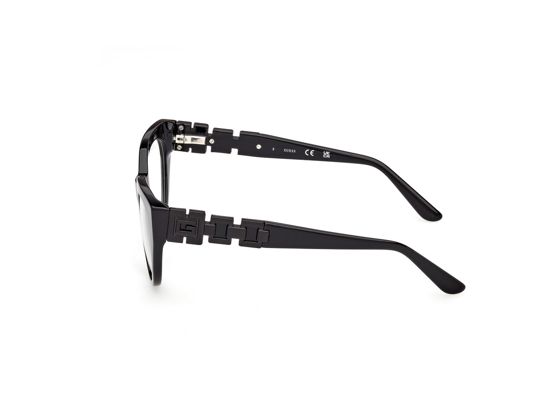 Lunettes de vue guess gu50323 001 negro cat eye femenino taille 51mm - Vue détaillée