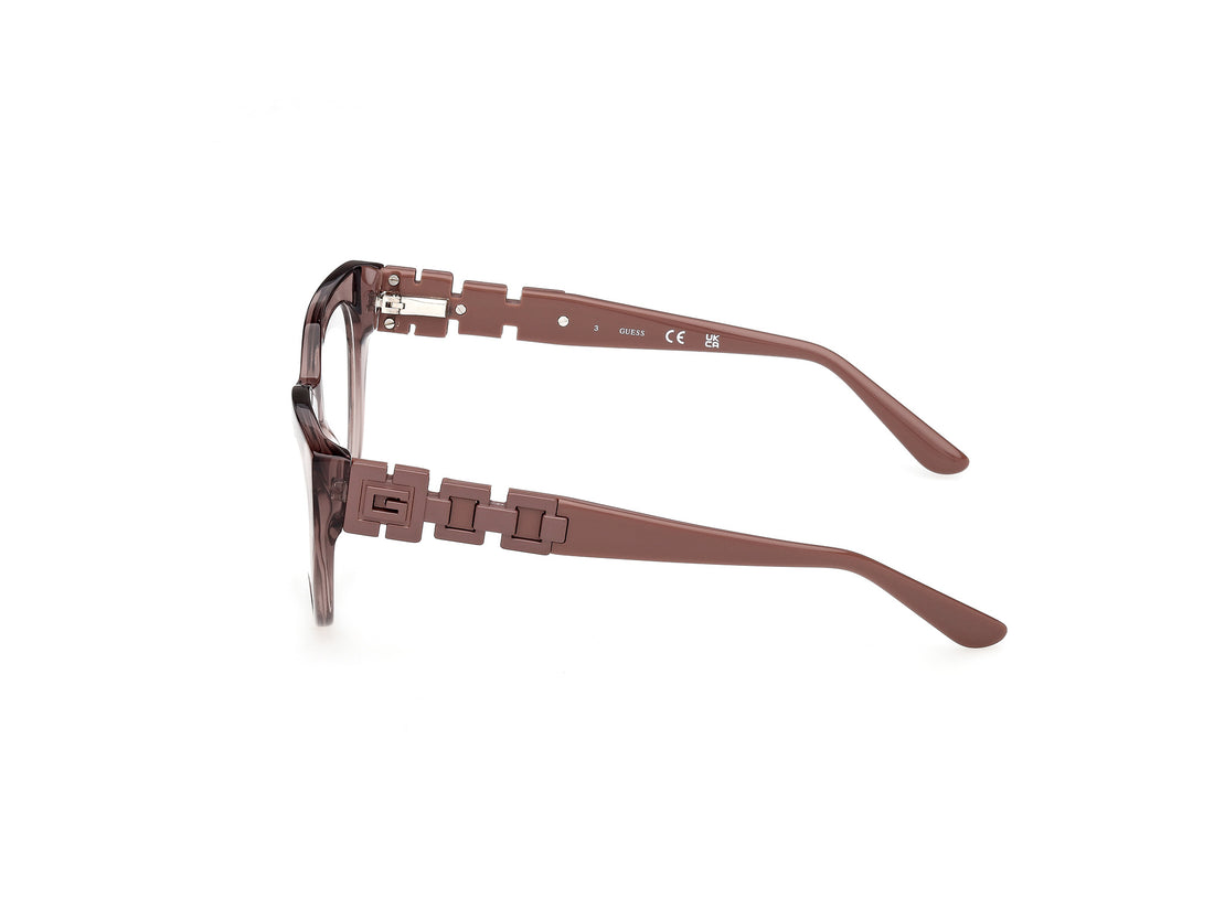 Lunettes de vue guess gu50323 059 beige cat eye femenino taille 51mm - Vue détaillée