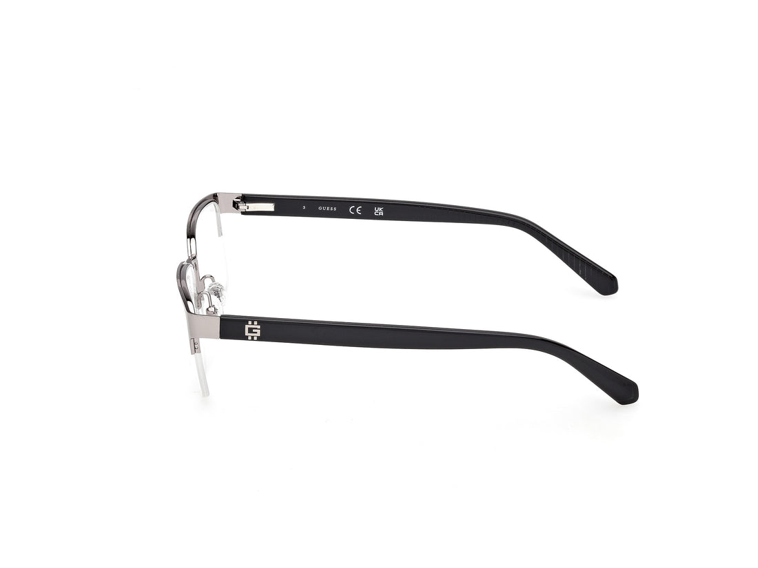 Óculos graduados guess gu50326 011 plateado rectangular masculino tamanho 53mm - Vista de detalhe