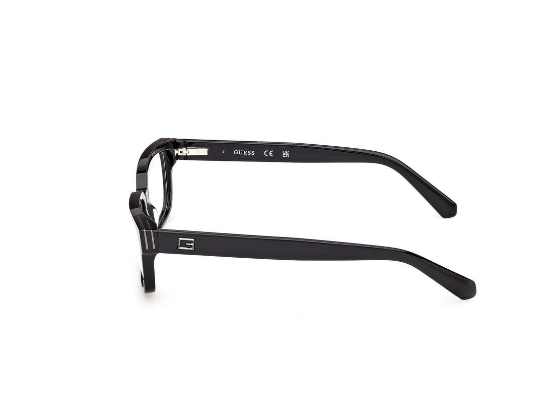 Óculos graduados guess gu50329 001 negro rectangular masculino tamanho 56mm - Vista de detalhe