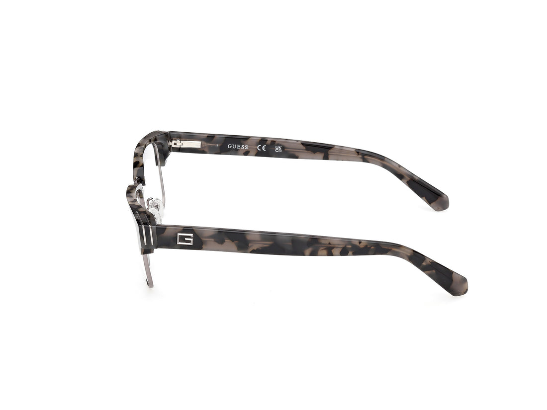 Óculos graduados guess gu50330 020 gris browline masculino tamanho 55mm - Vista de detalhe