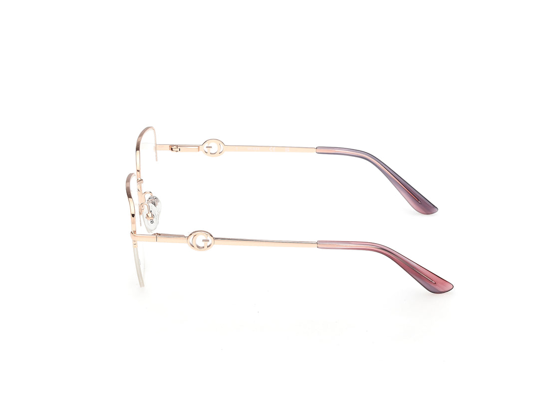 Óculos graduados guess gu50347 028 dorado square femenino tamanho 53mm - Vista de detalhe