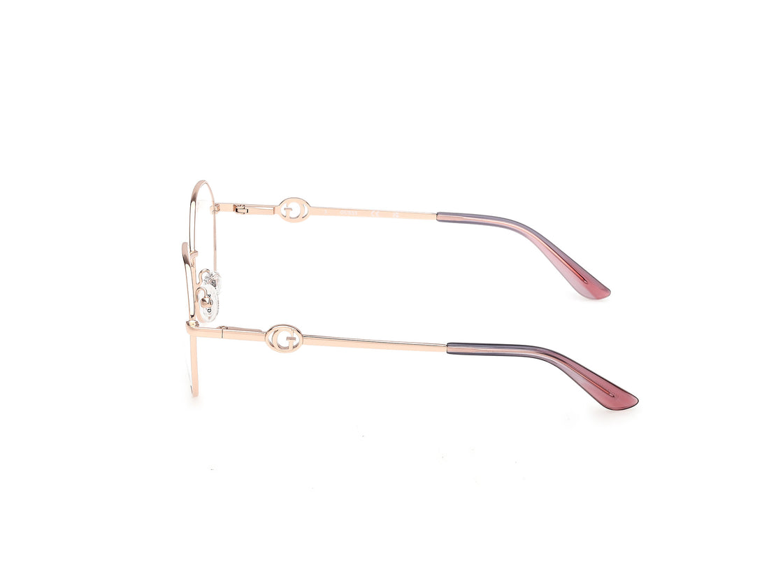 Óculos graduados guess gu50348 028 dorado round femenino tamanho 53mm - Vista de detalhe