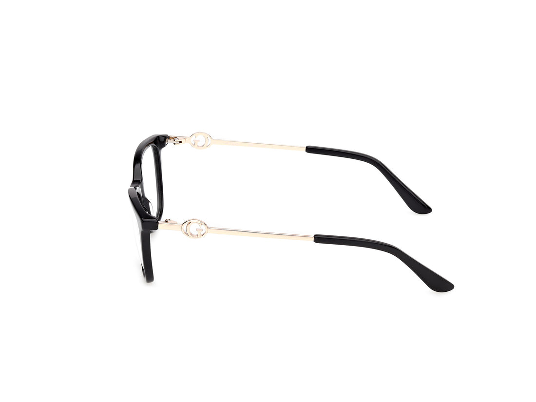 Óculos graduados guess gu50349 001 negro rectangular femenino tamanho 52mm - Vista de detalhe