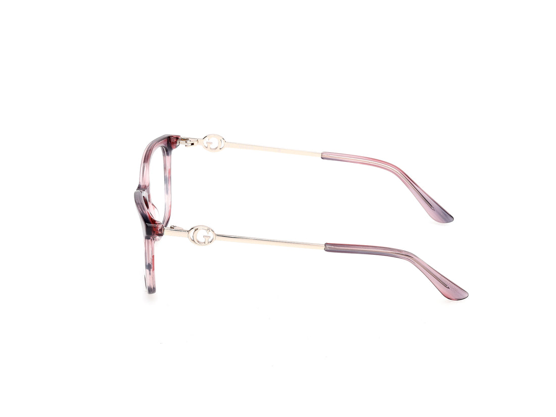 Óculos graduados guess gu50349 074 rosa rectangular femenino tamanho 54mm - Vista de detalhe
