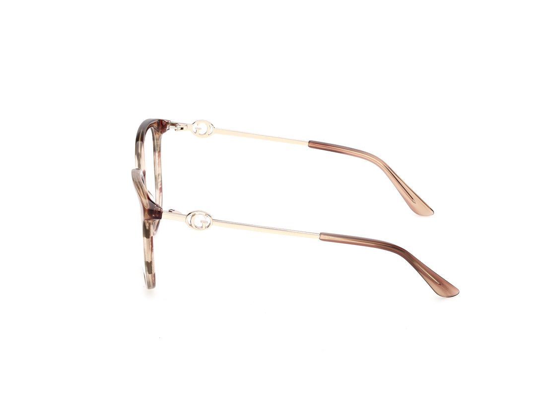 Óculos graduados guess gu50350 041 amarillo square femenino tamanho 56mm - Vista de detalhe