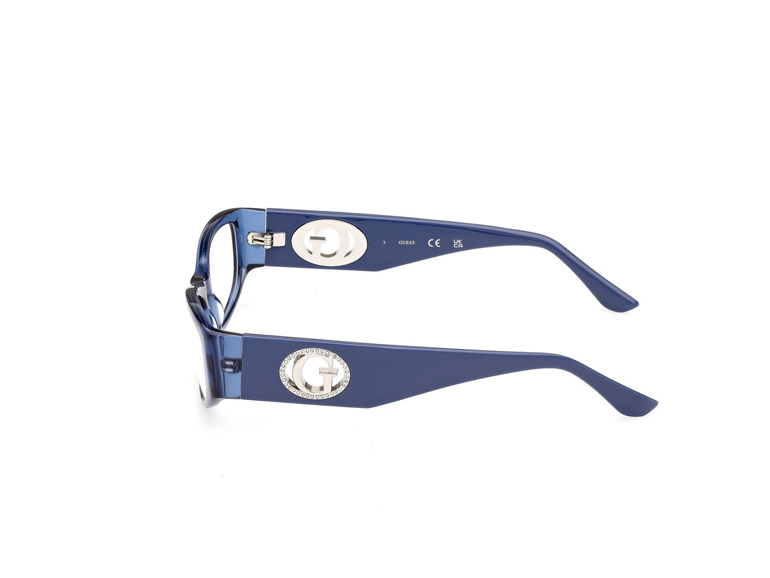 Occhiali da vista guess gu50352 090 azul oval femenino taglia 53mm - Vista dettagliata