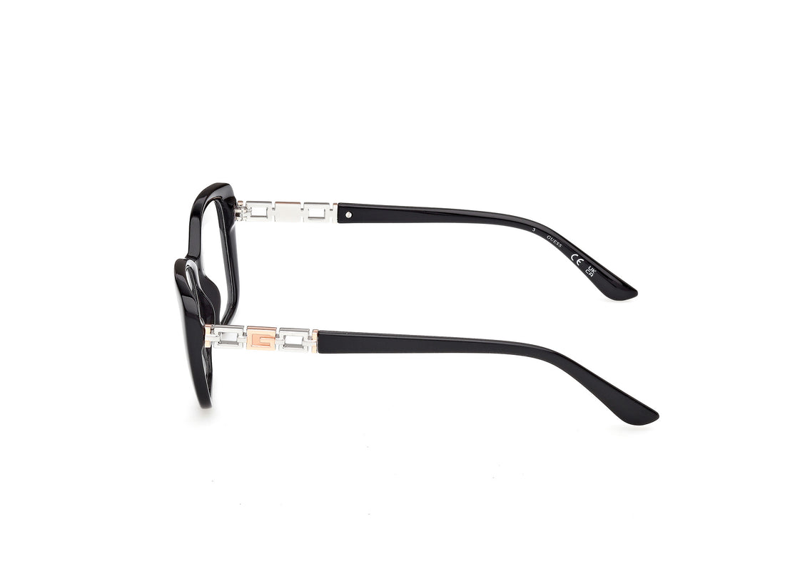Occhiali da vista guess gu50358 001 negro rectangular femenino taglia 52mm - Vista dettagliata