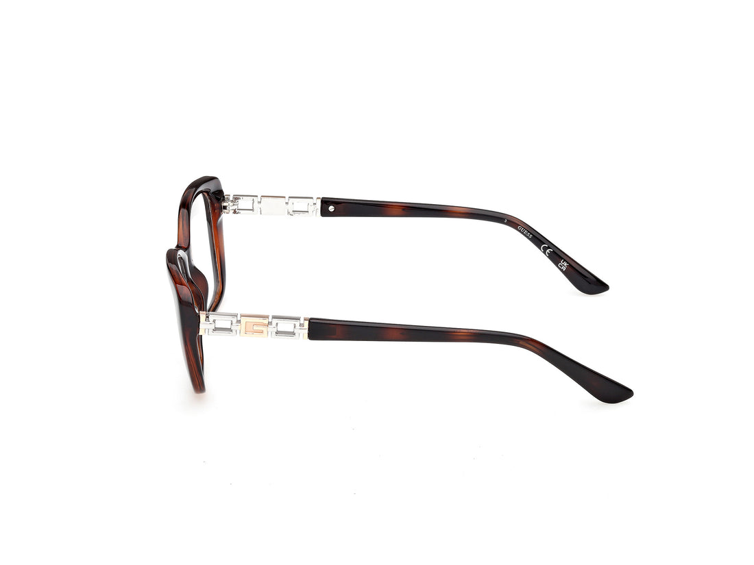 Occhiali da vista guess gu50358 052 havana rectangular femenino taglia 52mm - Vista dettagliata