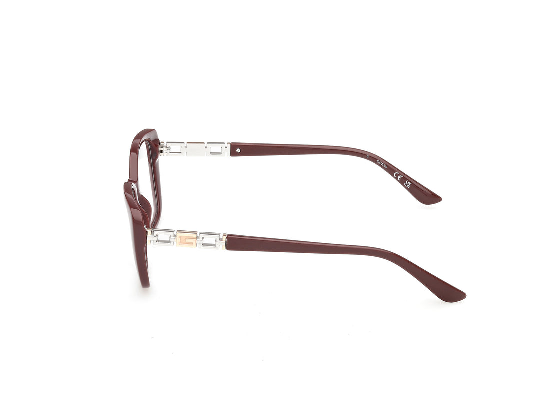 Occhiali da vista guess gu50358 069 burdeos rectangular femenino taglia 52mm - Vista dettagliata