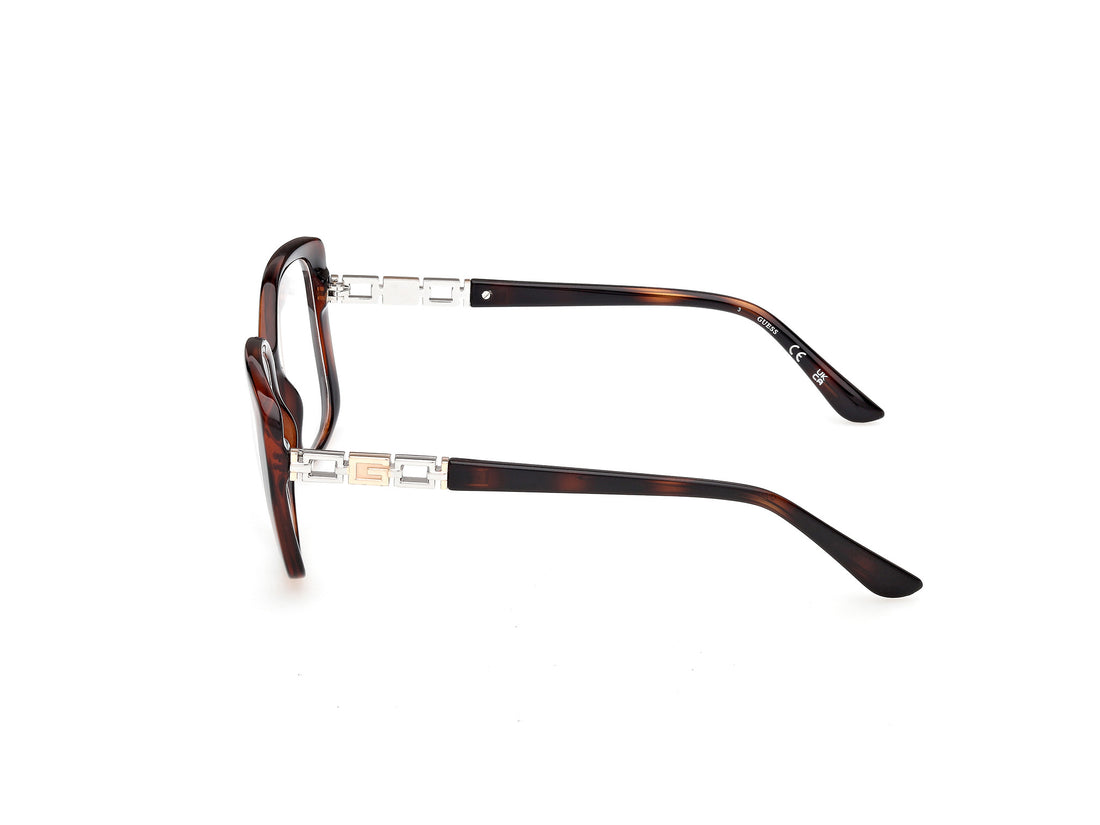 Óculos graduados guess gu50359 052 havana butterfly femenino tamanho 52mm - Vista de detalhe