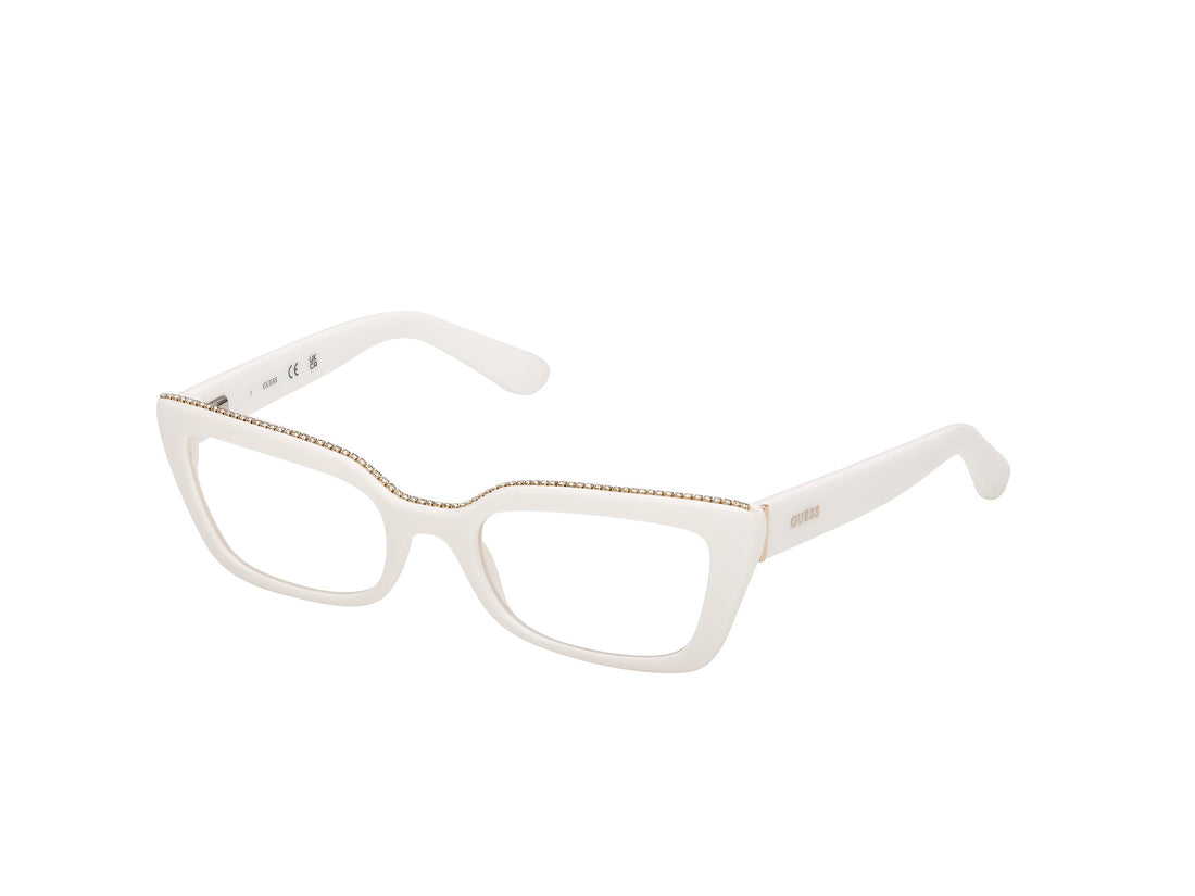 Lunettes de vue guess gu50360 021 blanco rectangular femenino taille 54mm - Vue principale