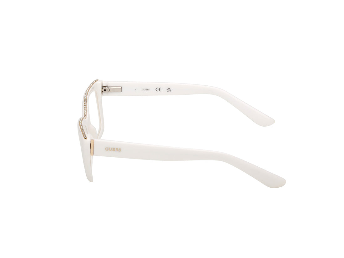 Occhiali da vista guess gu50360 021 blanco rectangular femenino taglia 54mm - Vista dettagliata