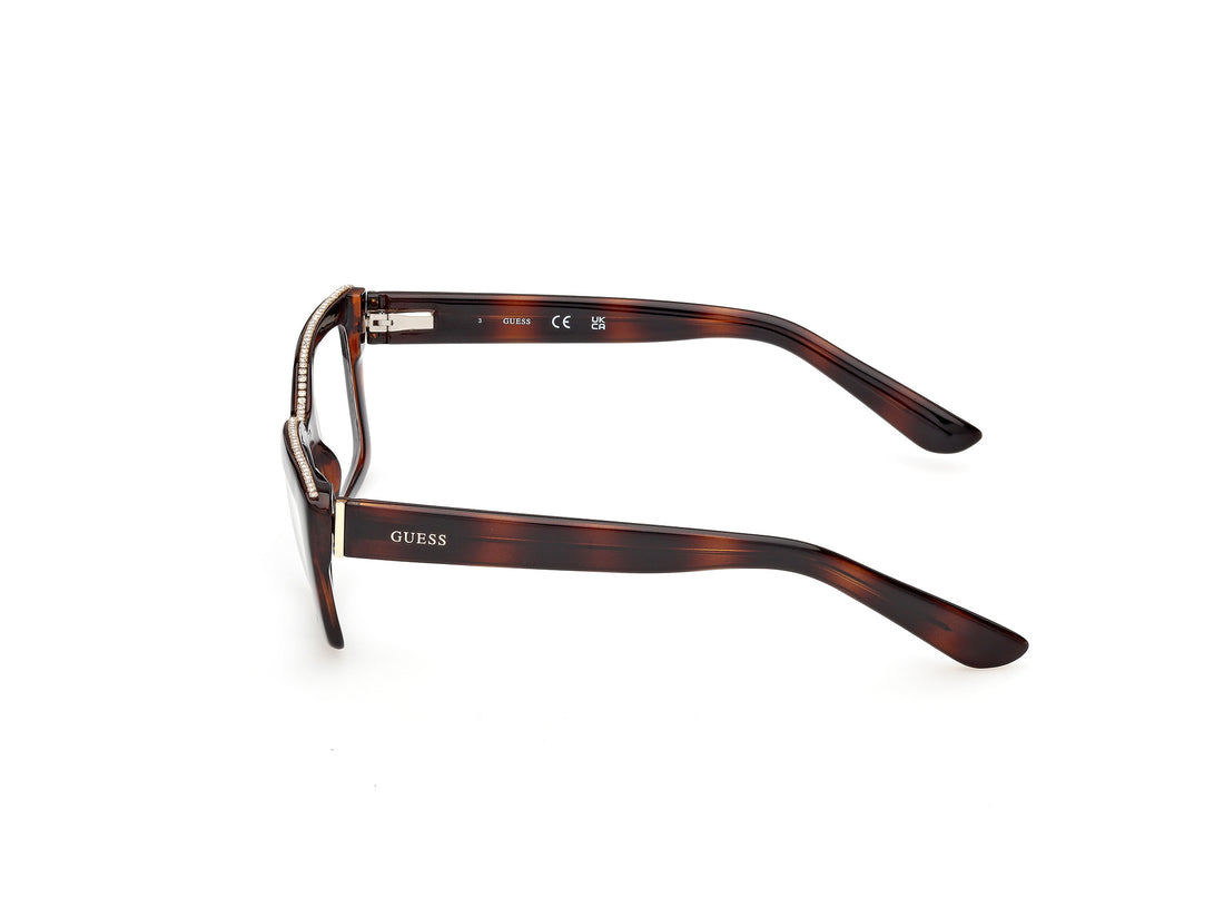 Lunettes de vue guess gu50360 052 havana rectangular femenino taille 54mm - Vue détaillée