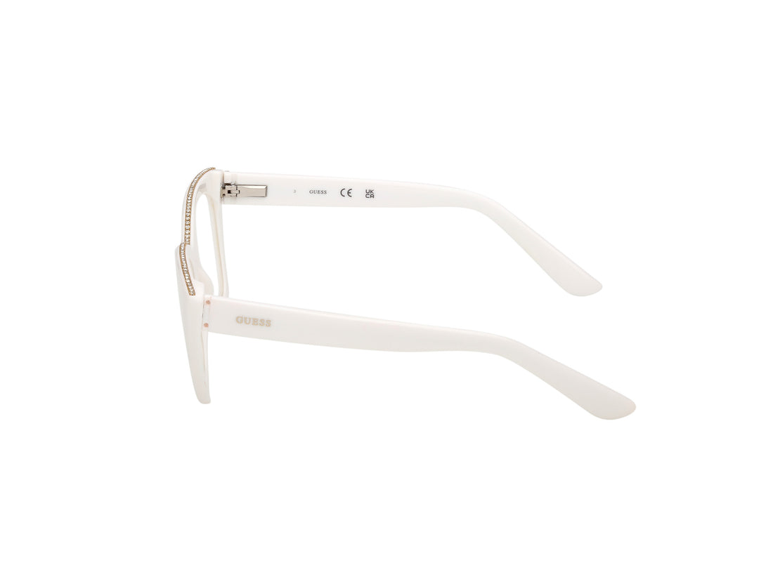 Lunettes de vue guess gu50361 021 blanco square femenino taille 50mm - Vue détaillée