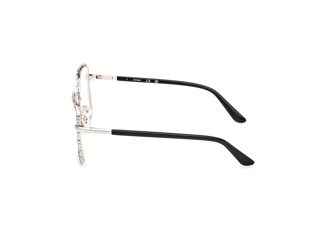 Lunettes de vue guess gu50364 010 plateado square femenino taille 54mm - Vue détaillée