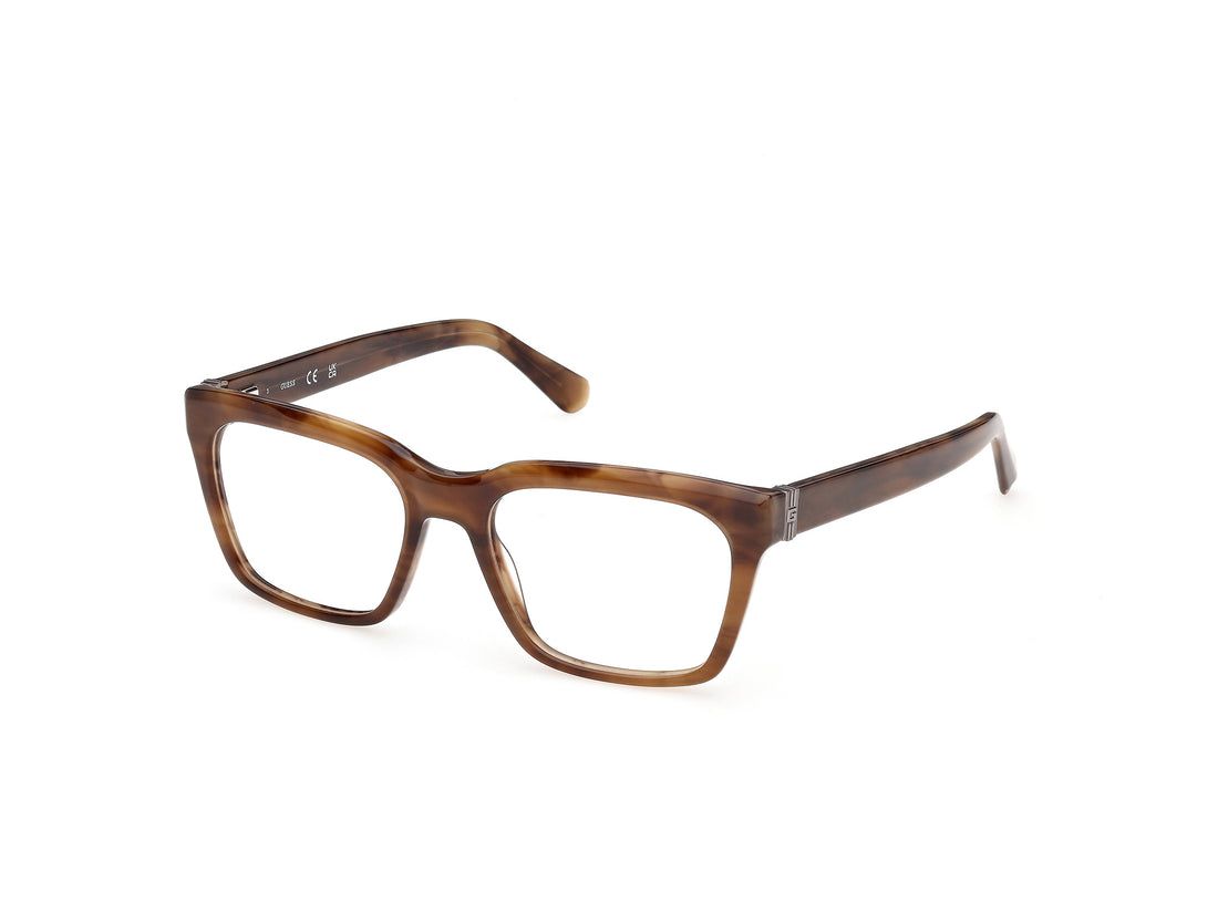 Lunettes de vue guess gu50365 050 marron rectangular masculino taille 53mm - Vue principale