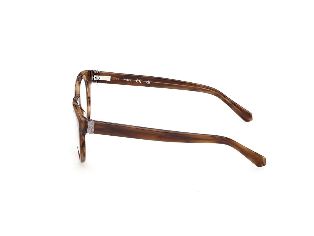 Occhiali da vista guess gu50366 050 marron round masculino taglia 49mm - Vista dettagliata
