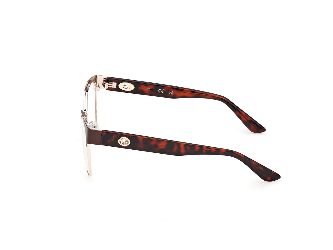 Occhiali da vista guess gu50382 049 marron round femenino taglia 55mm - Vista dettagliata