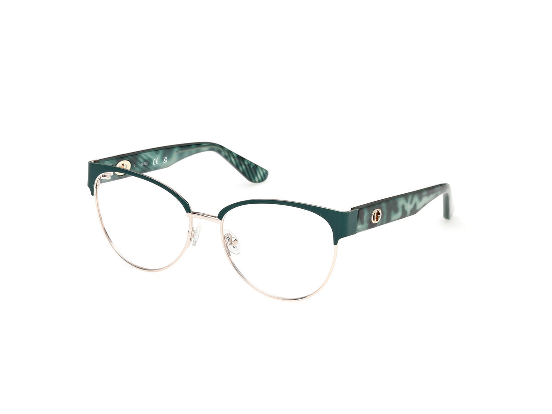 Occhiali da vista guess gu50382 097 verde round femenino taglia 55mm - Vista principale