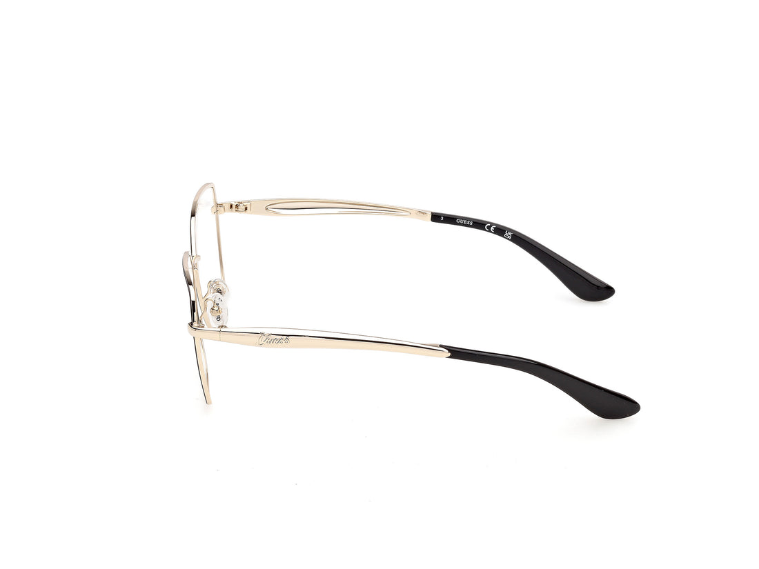 Óculos graduados guess gu50384 005 negro square femenino tamanho 55mm - Vista de detalhe