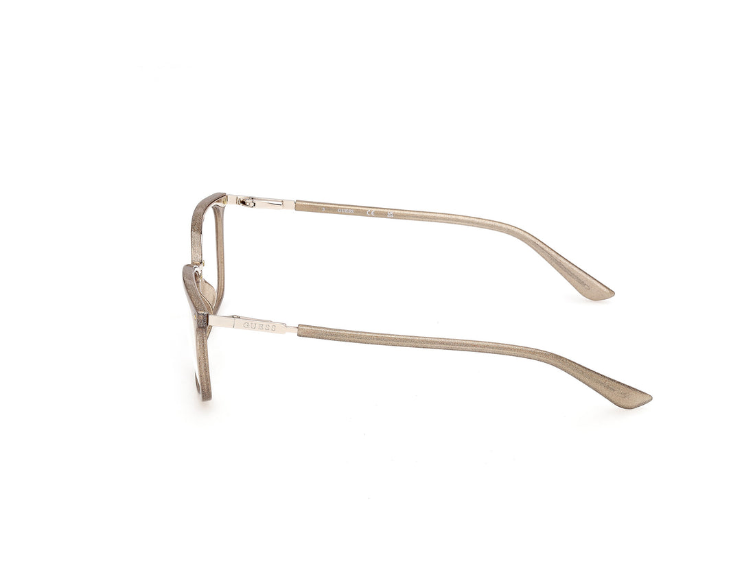 Óculos graduados guess gu50386 059 beige rectangular femenino tamanho 54mm - Vista de detalhe